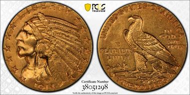 1914-D $5 MS61