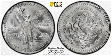 1988-Mo Onza Libertad Ag MS68