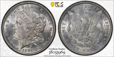 1891-O $1 MS62