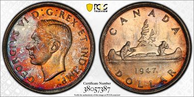 1947 S$1 Maple Leaf MS64
