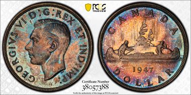 1947 S$1 Blunt 7 MS65