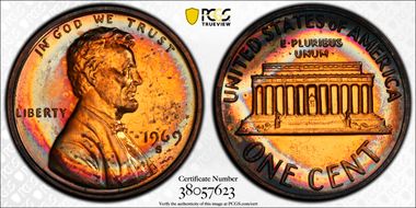 1969-S 1C PR64RB