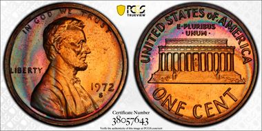 1972-S 1C PR65RB