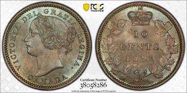 1893 10C Flat Top 3 OT6 MS66+