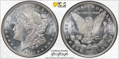 1921-D $1 MS65
