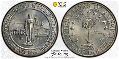 1936 50C Columbia MS66