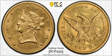1849 $10 MS62