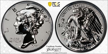 2019-W $25 Palladium, Reverse Proof First Strike PR70