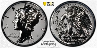 2019-W $25 Palladium, Reverse Proof First Strike PR69