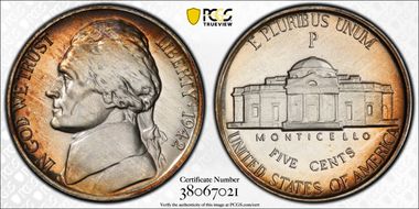 1942-P 5C Silver PR65