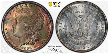 1896 $1 MS64+ 