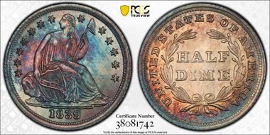 1839 H10C No Drapery MS67+