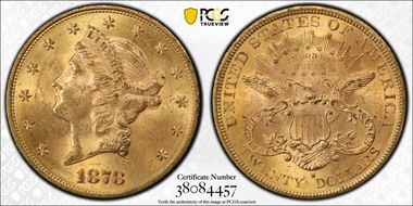 1878-S $20 MS63