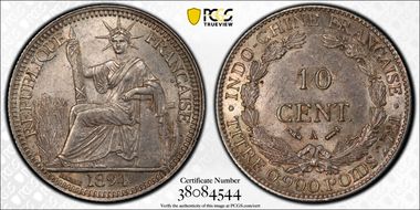 1894-A 10C Lec-134 AU58
