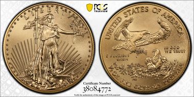 2019 $25 Gold Eagle First Day of Issue MS70
