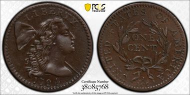 1794 1C S-58, Many-Haired XF45BN