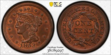 1853 1C N-18 MS65BN