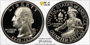 1976-S 25C Silver PR70DCAM