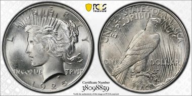 1925 $1 MS65