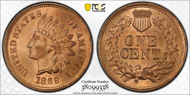 1869/69 1C RPD, FS-301, S-3 MS66RB