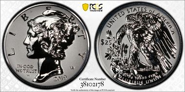 2019-W $25 Palladium, Reverse Proof First Strike PR69