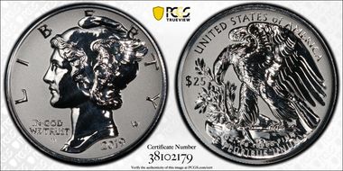 2019-W $25 Palladium, Reverse Proof First Strike PR69