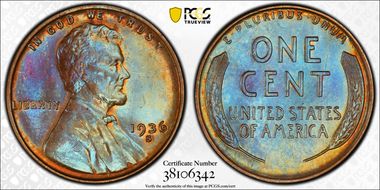1936-S 1C MS64BN