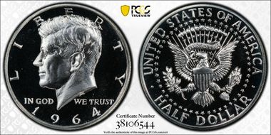 1964 50C Accented Hair PR67