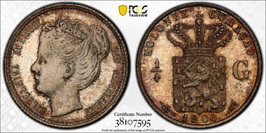 1900 (u) 1/4 Gul PR65