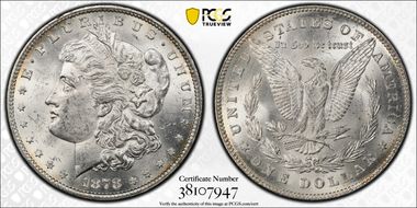 1878 7/8TF $1 Strong, VAM 37, 7/4 MS63