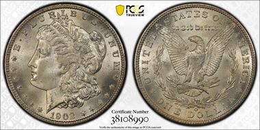 1902-O $1 VAM 25, Doubled Ear MS66+