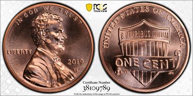 2019-W 1C Shield MS68RD