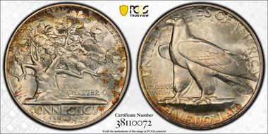 1935 50C Connecticut MS66