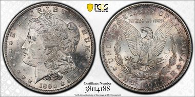 1890-S $1 MS62