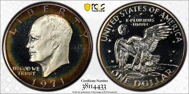 1971-S $1 Silver PR67DCAM