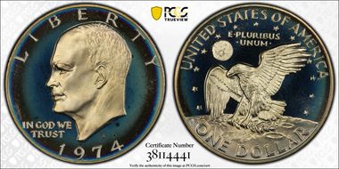1974-S $1 Silver PR68+ DCAM