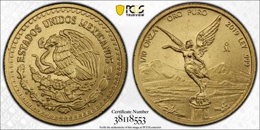 2019-Mo 1/10 oz Libertad Gold MS69