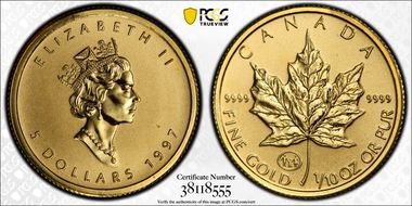 1997 $5 ML Family Privy Gold SP69