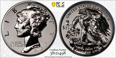 2019-W $25 Palladium, Reverse Proof First Strike PR70