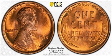 1916 1C MS66RD