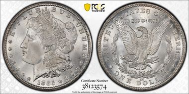 1885-CC $1 MS66+