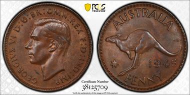 1945 Y. (p) 1D MS63BN