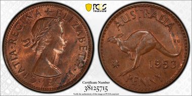 1953 (m) 1D w/o Serif 5 MS63RB