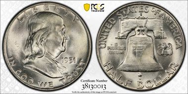 1951-D 50C MS66+ FBL