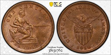 1910-S 1C MS65RB
