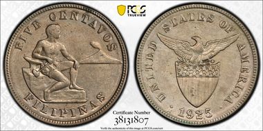 1925-M 5C Allen-4.12 MS62