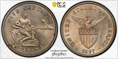 1927-M 5C MS63