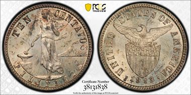 1913-S 10C MS65