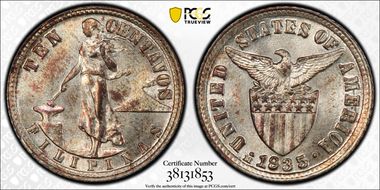 1935-M 10C KM-169  Ag MS65