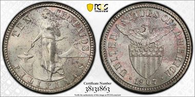 1907 10C MS66